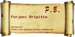 Porjesz Brigitta névjegykártya